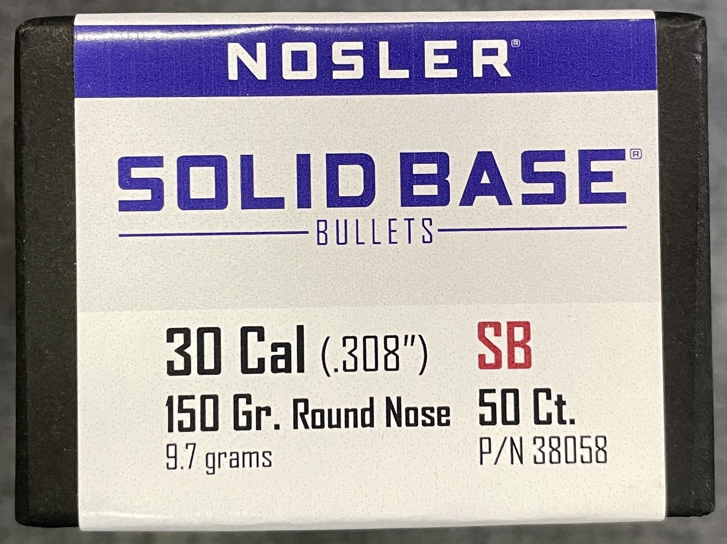 Nosler 30 Cal. 150 Gr. Round Nose SB 50 Ct.