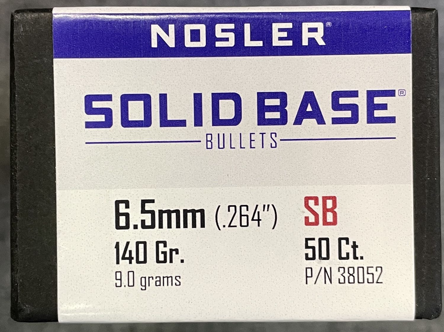 Nosler 6.5 mm 140 Gr. Solid Base 50 Ct.