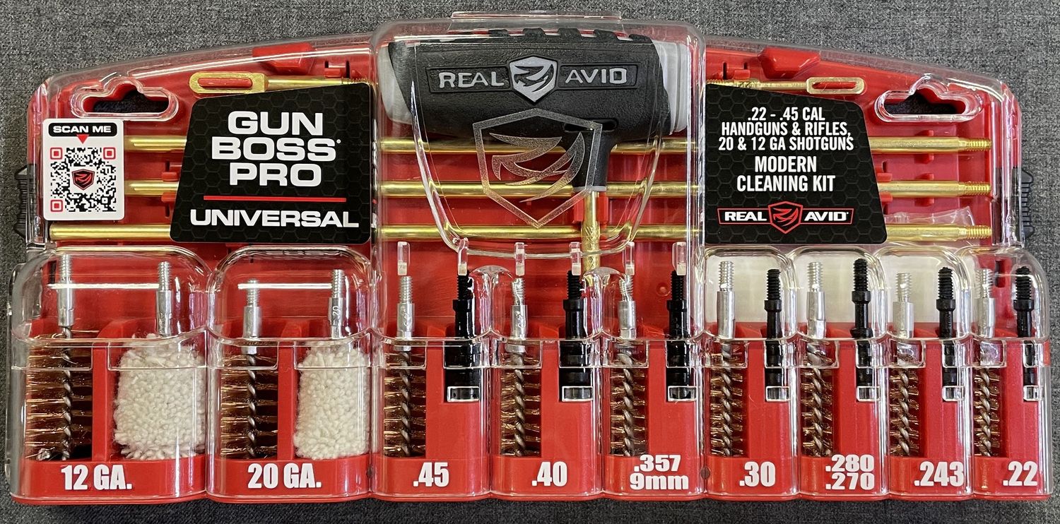 Real Avid Gun Boss Pro Cleaning Kit .22-.45 Cal, 12 &amp; 20 Ga.