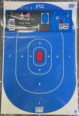 Splatter Shot 12" x 18" Blue Tactical precision Target 8 Ct.