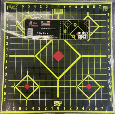 Splatter Shot 17 3/4" Green Reactive Long Range Sigh-In Target 5 Ct.