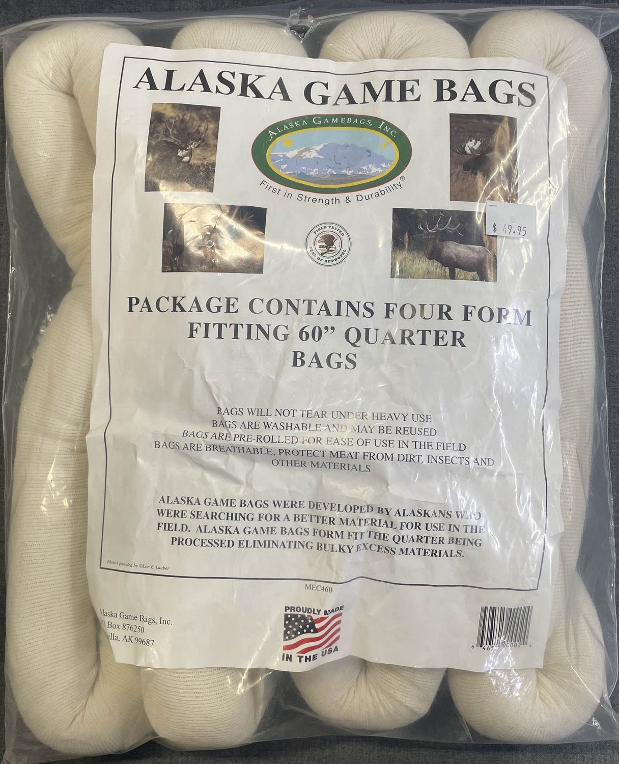 Alaska Game Bags 60" 4 count