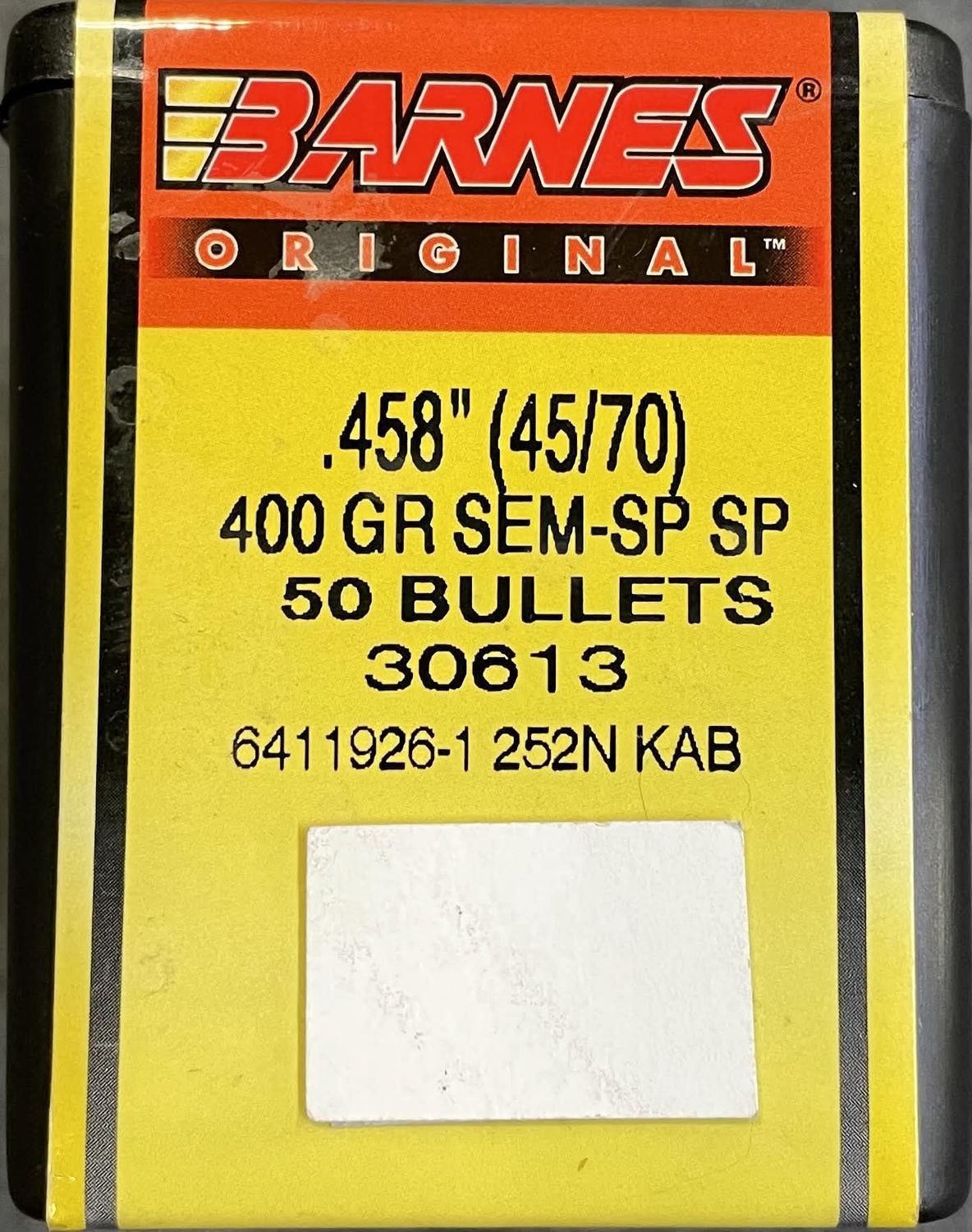 Barnes .458" (45/70) 400 Gr. Sem-Sp SP 50 Ct.