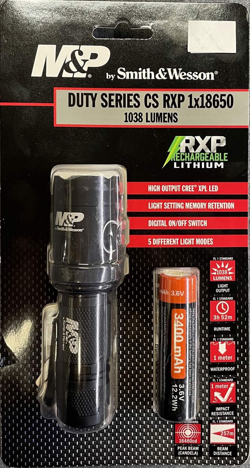 S&amp;W Duty Series CS RXP 1038 Lumen Rechargable Flashlight
