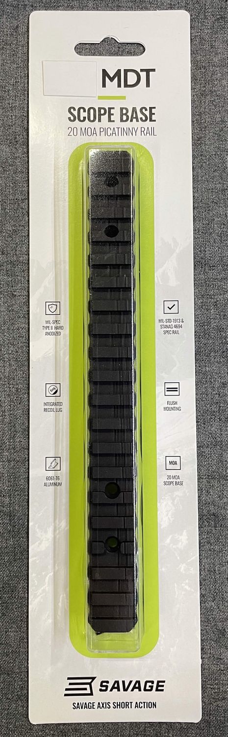 MDT 20MOA 1pc Picatinny Rail Savage Axis