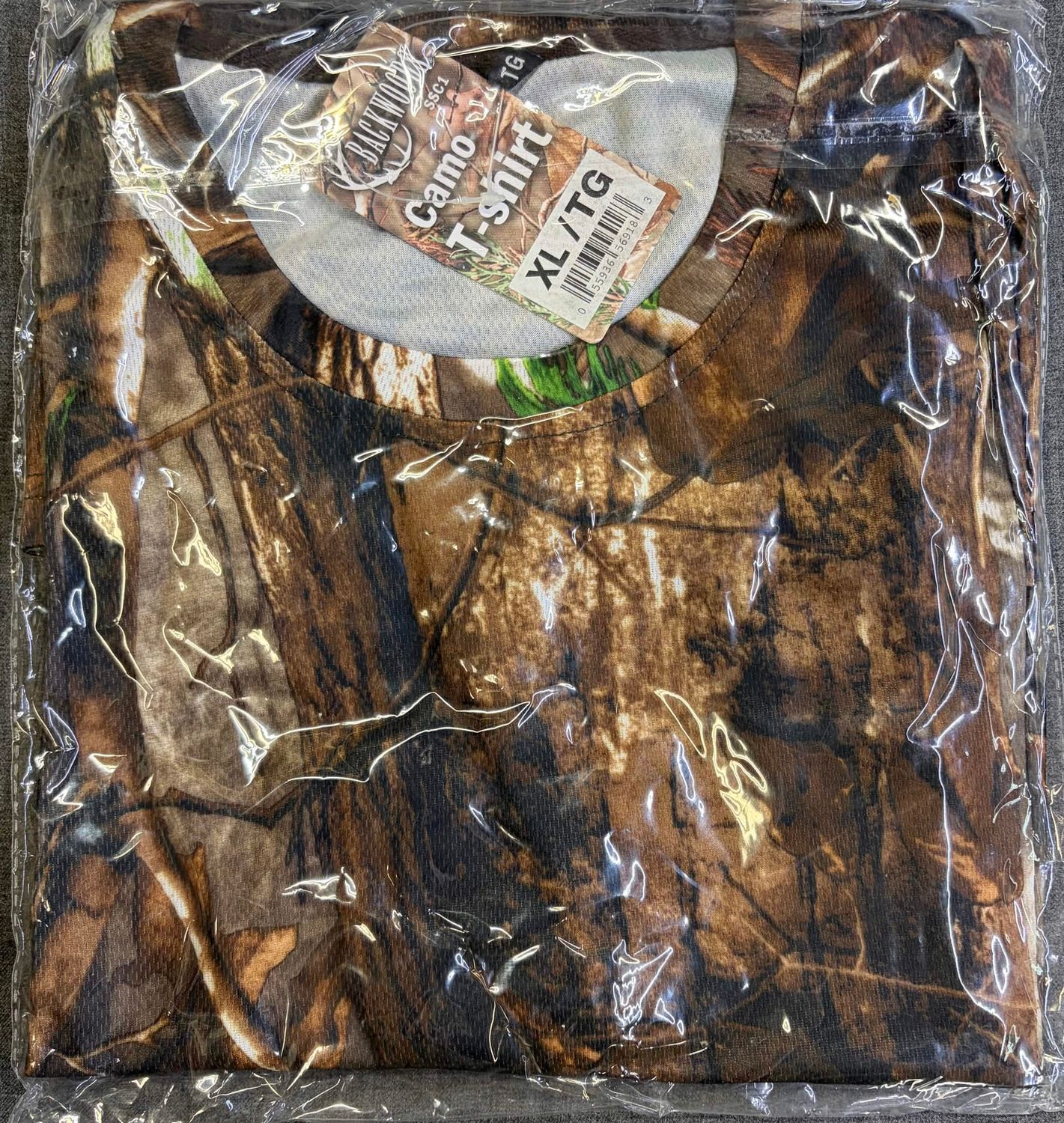 Backwoods Camo T-shirt 100% poly X Large