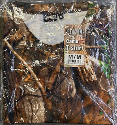 Backwoods Camo T-shirt 100% poly Medium