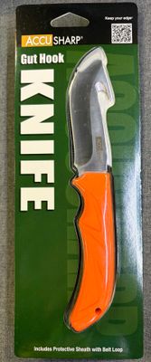 AccuSharp Gut-Hook Knife Orange with Sheath