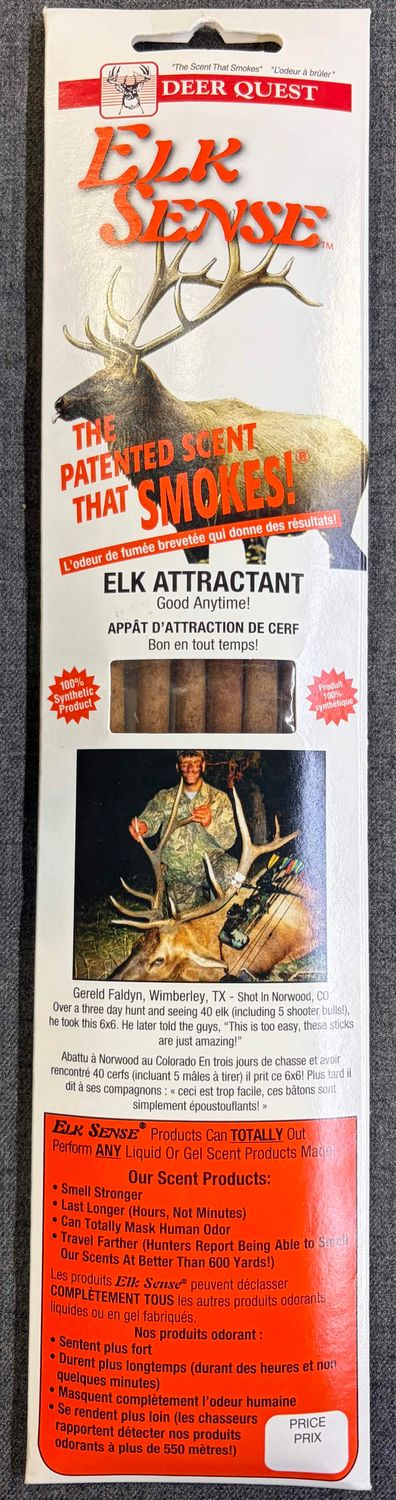 Deer Quest Elk Sense Elk Attractant Smoke Sticks