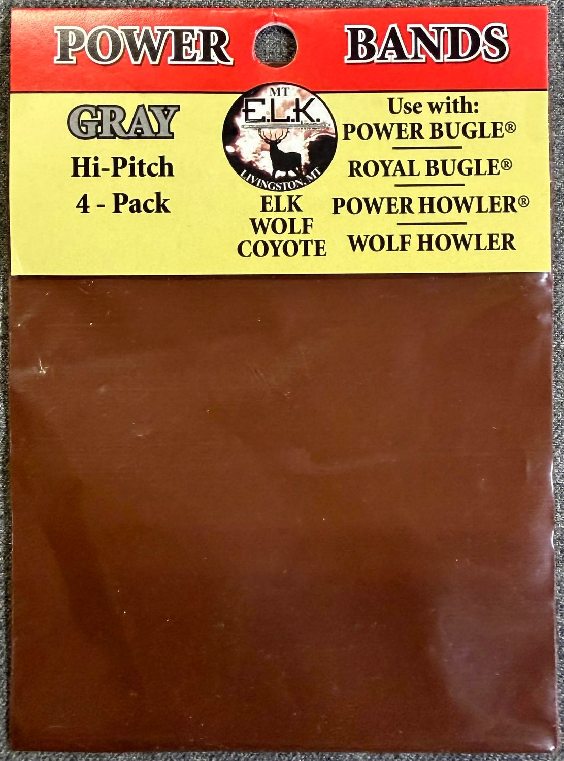 E.L.K. Power Bands Grey Hi-Pitch Replacement Bands 4 Pack