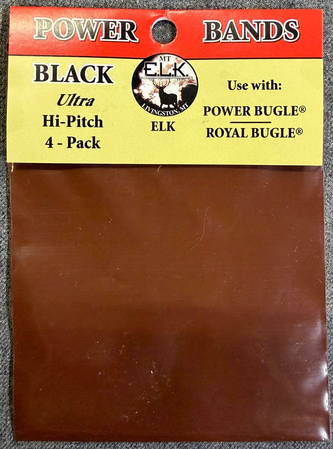 E.L.K. Power Bands Black Ultra Hi-Pitch Replacement Bands 4 Pack