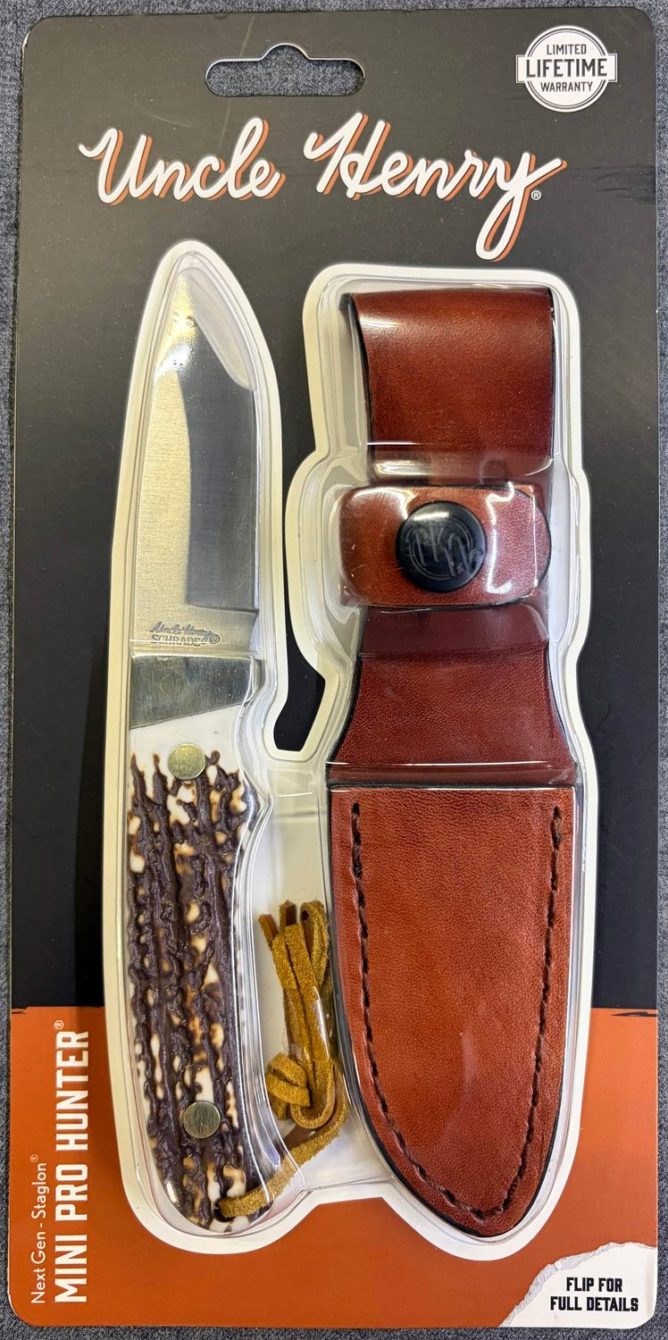 Uncle Henry Staglon Mini Pro Hunter with Leather Sheath