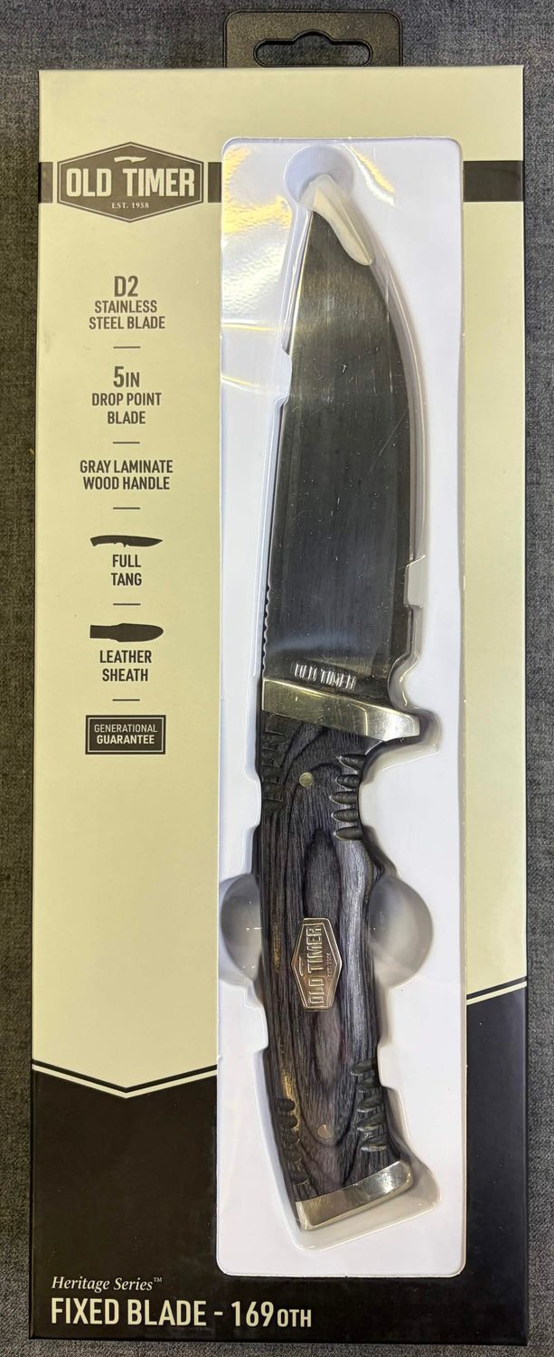 Old Timer Heritage Series 5" Fixed Blade with Leather Sheath