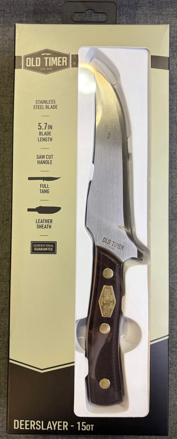 Old Timer Deerslayer Fixed Blade with Leather Sheath