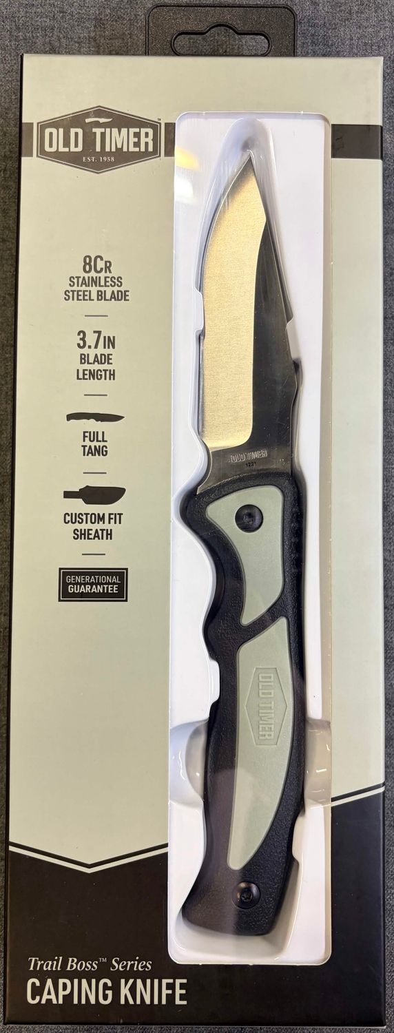 Old Timer Trail Boss Caping Knife with Sheath