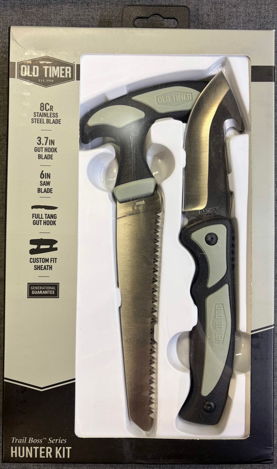 Old Timer Trail Boss Hunter Kit Saw and Knife with Sheath