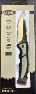 Old Timer Trail Boss Fixed Blade Knife with Sheath