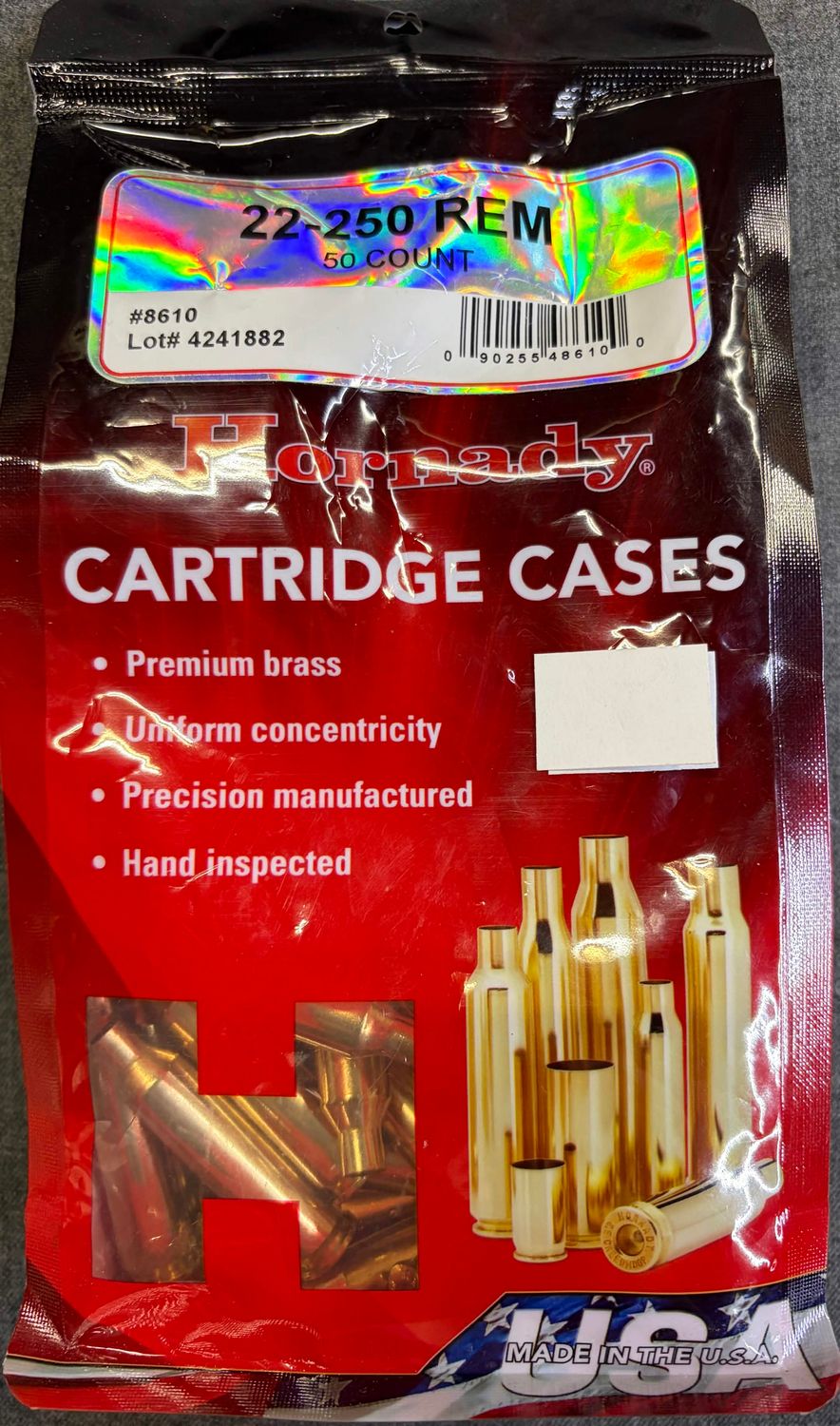Hornady 22-250 Brass 50 Ct