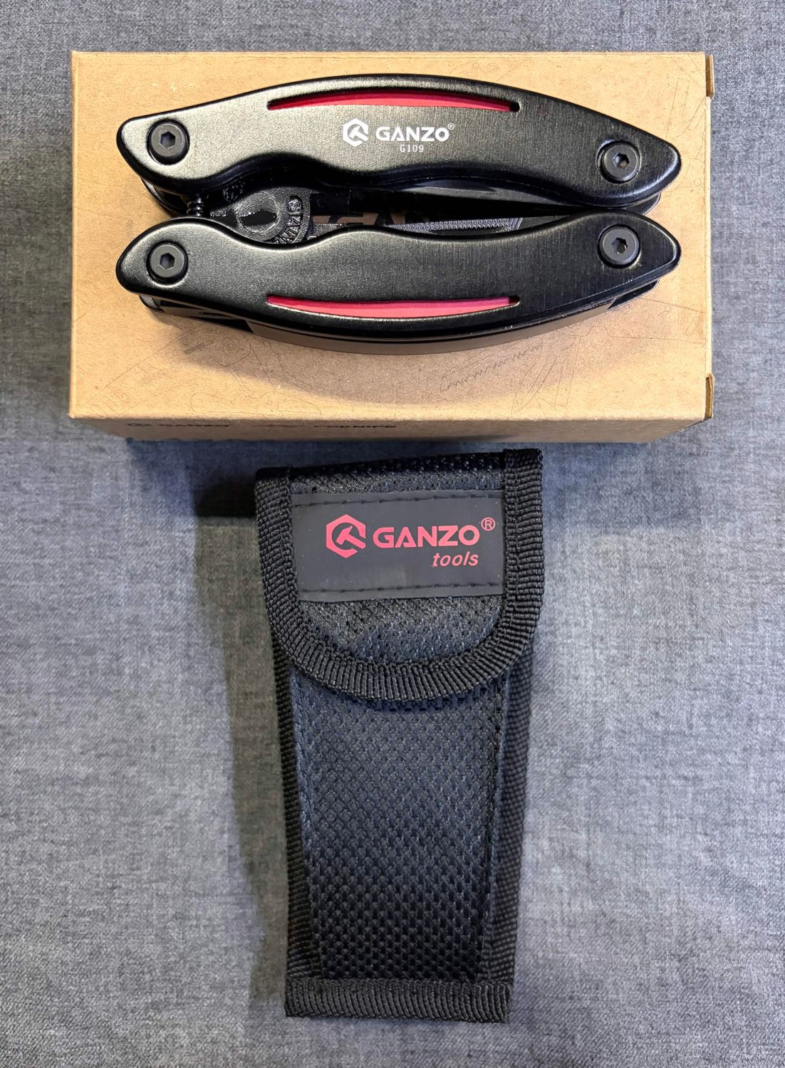 Ganzo 10 Function Multi-tool Black with Case
