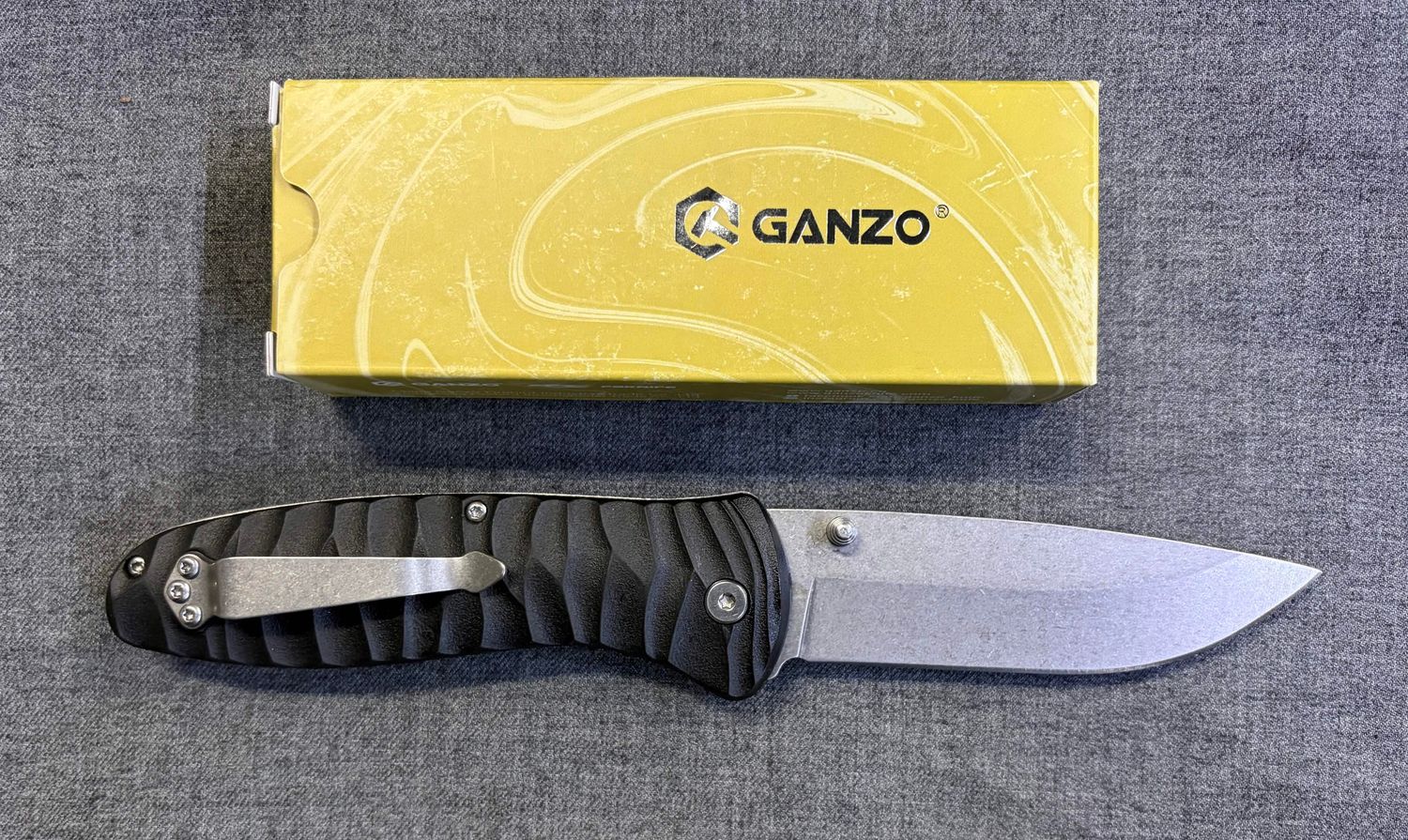 Ganzo G625 Drop Point Folding Knife Black 3.5" Blade