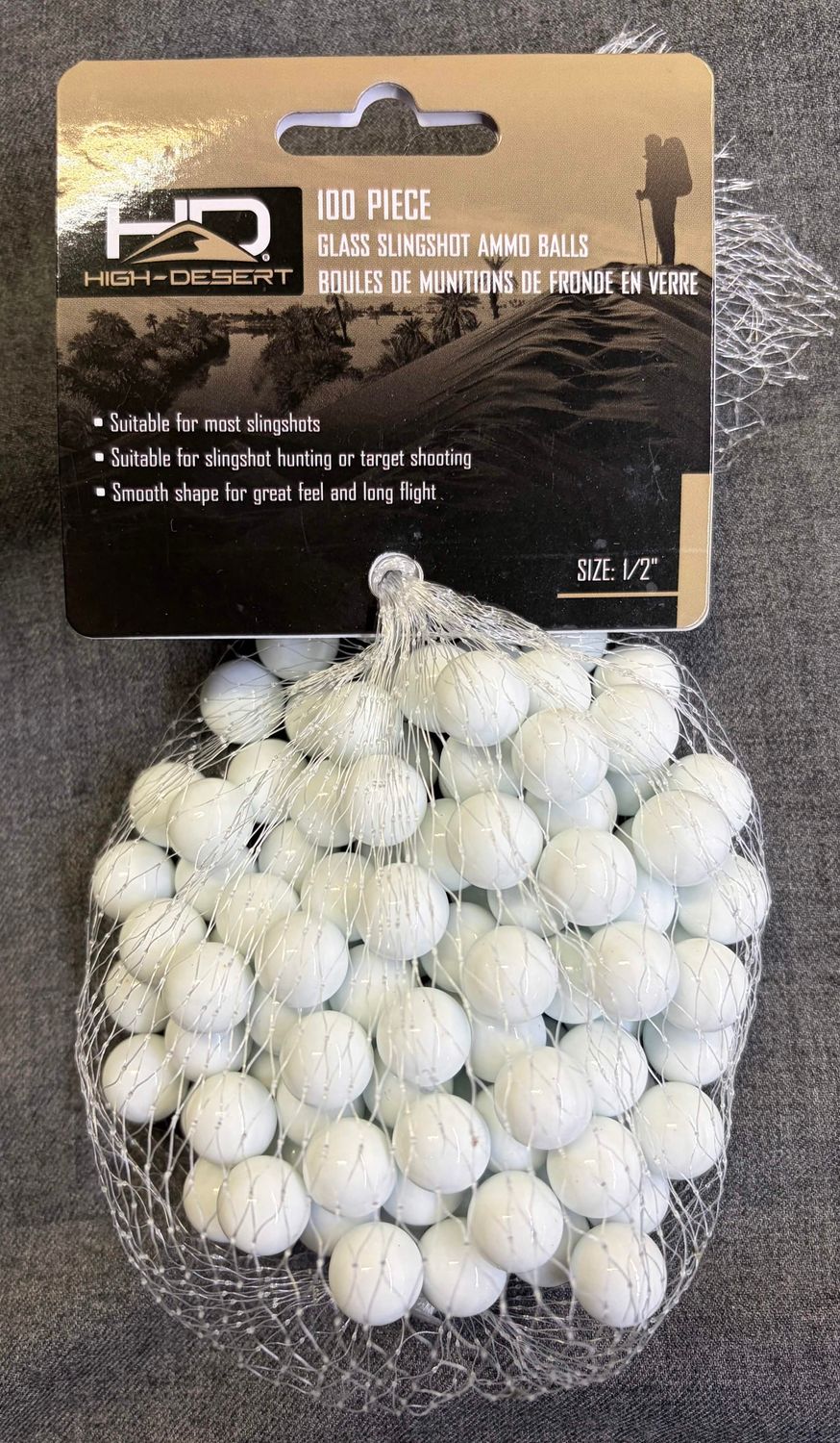 High-Desert 1/2" Glass Slingshot balls 100 Ct.