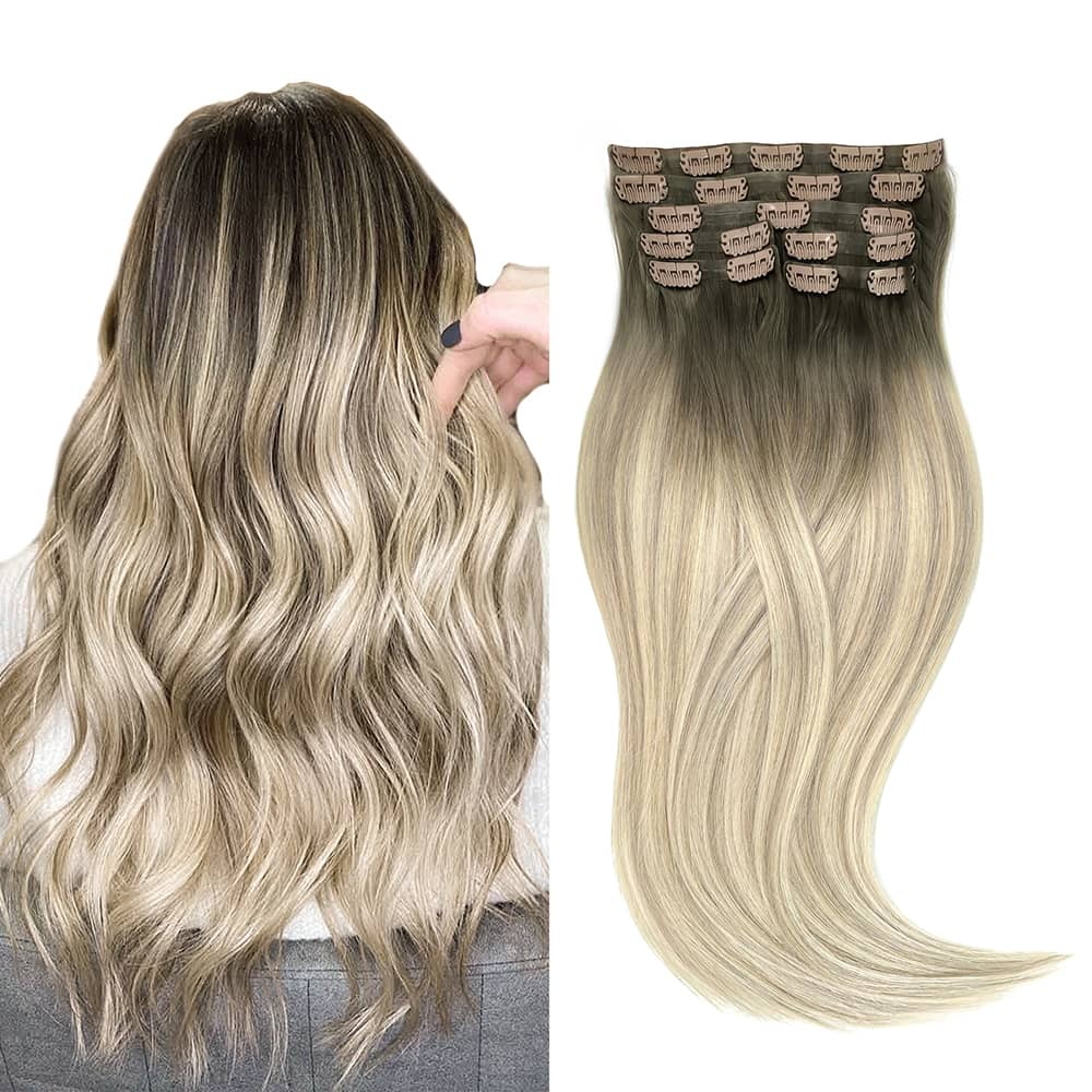 Clip-in 100% Remy Hair Extension - 18