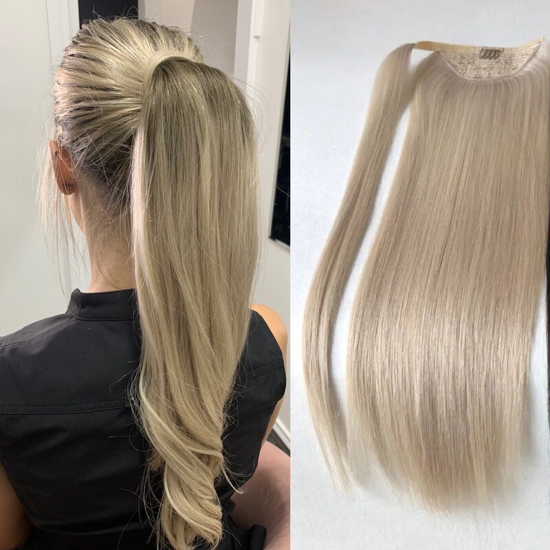 Clip-In REMY Human Hair Ponytail Extensions-18"