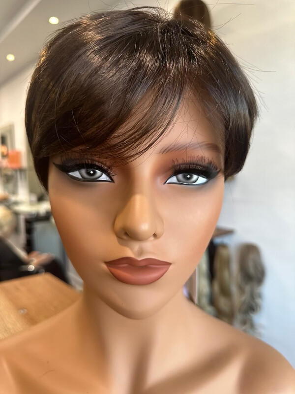 Synthetic Wig - Short brown pixie wig