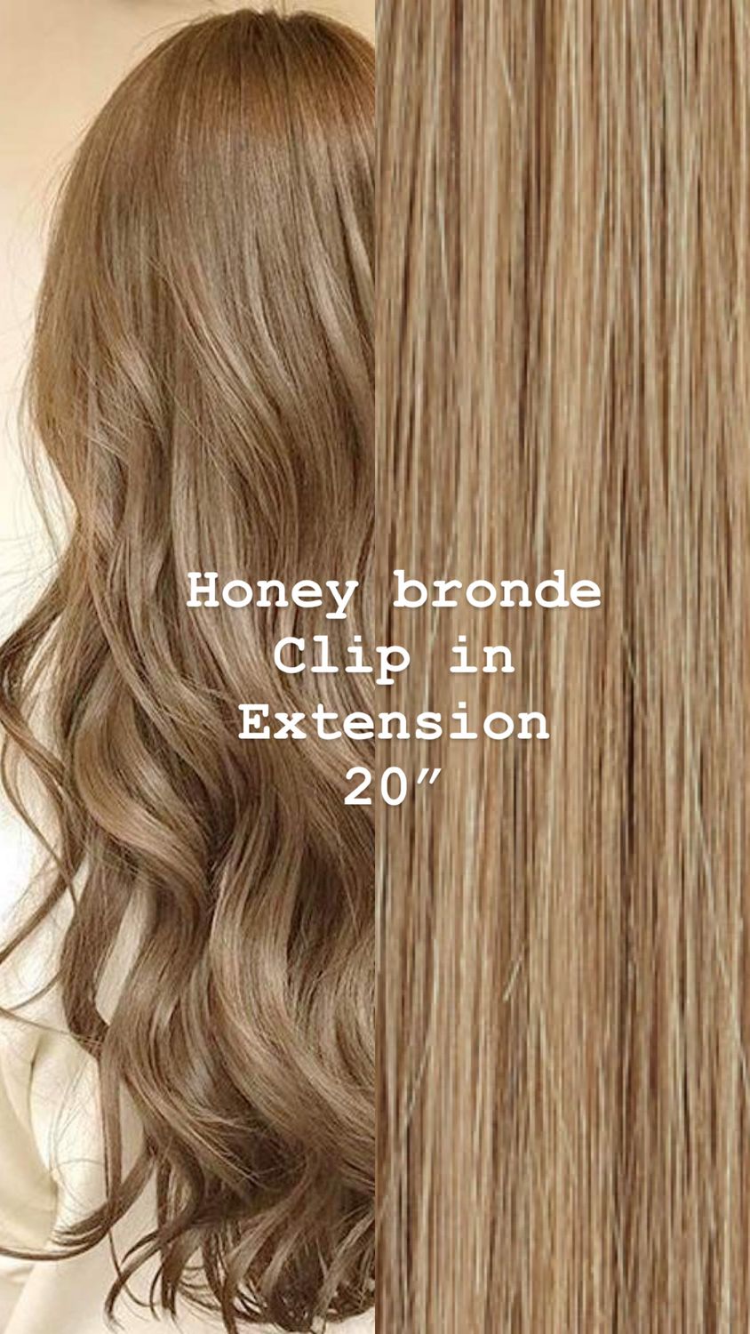 Clip-in 100% Remy Human Hair Extension - 20"