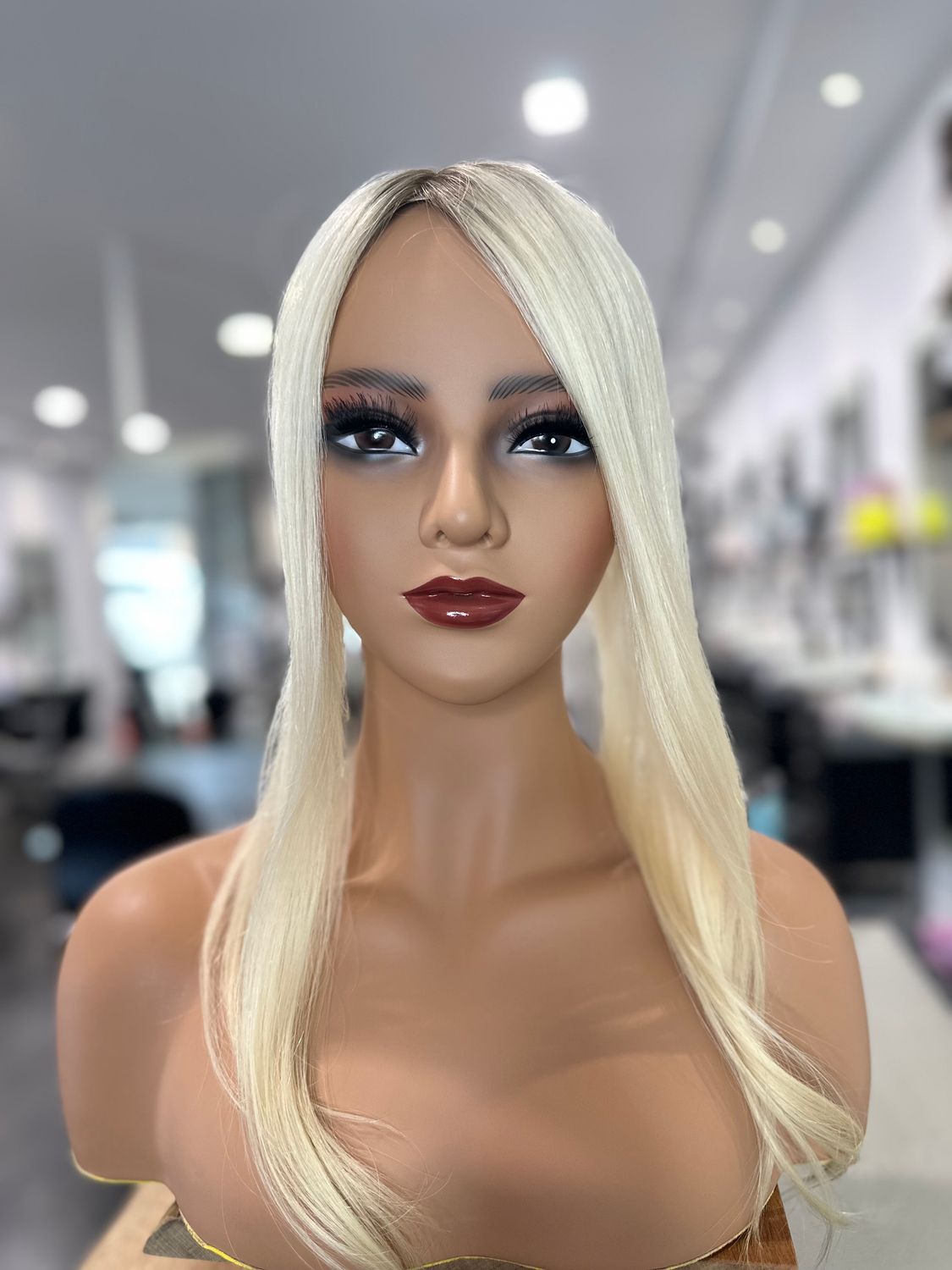 Platinum Ombre Blonde - Light Human Hair Topper