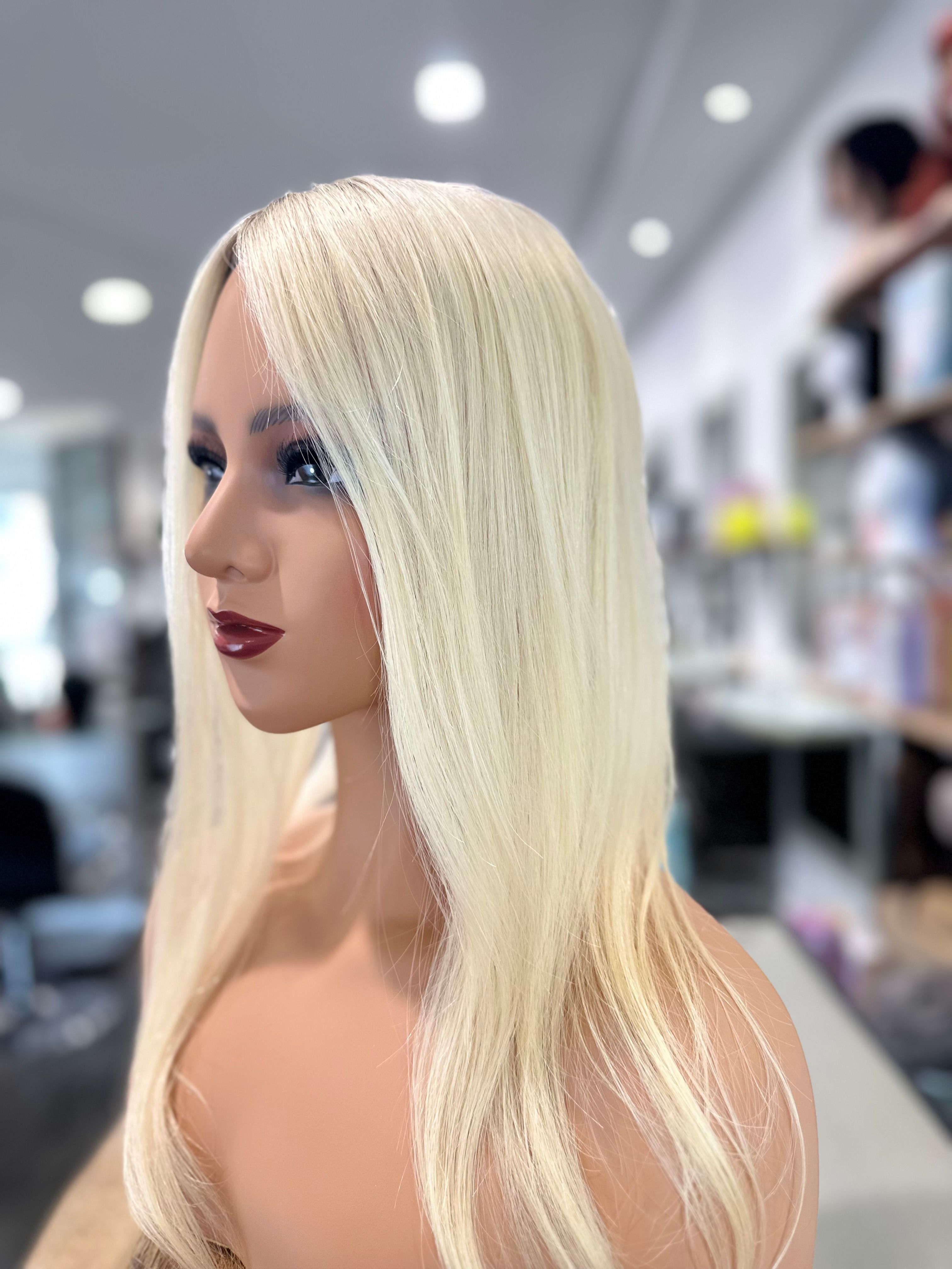 Platinum Ombre Blonde - Light Human Hair Topper