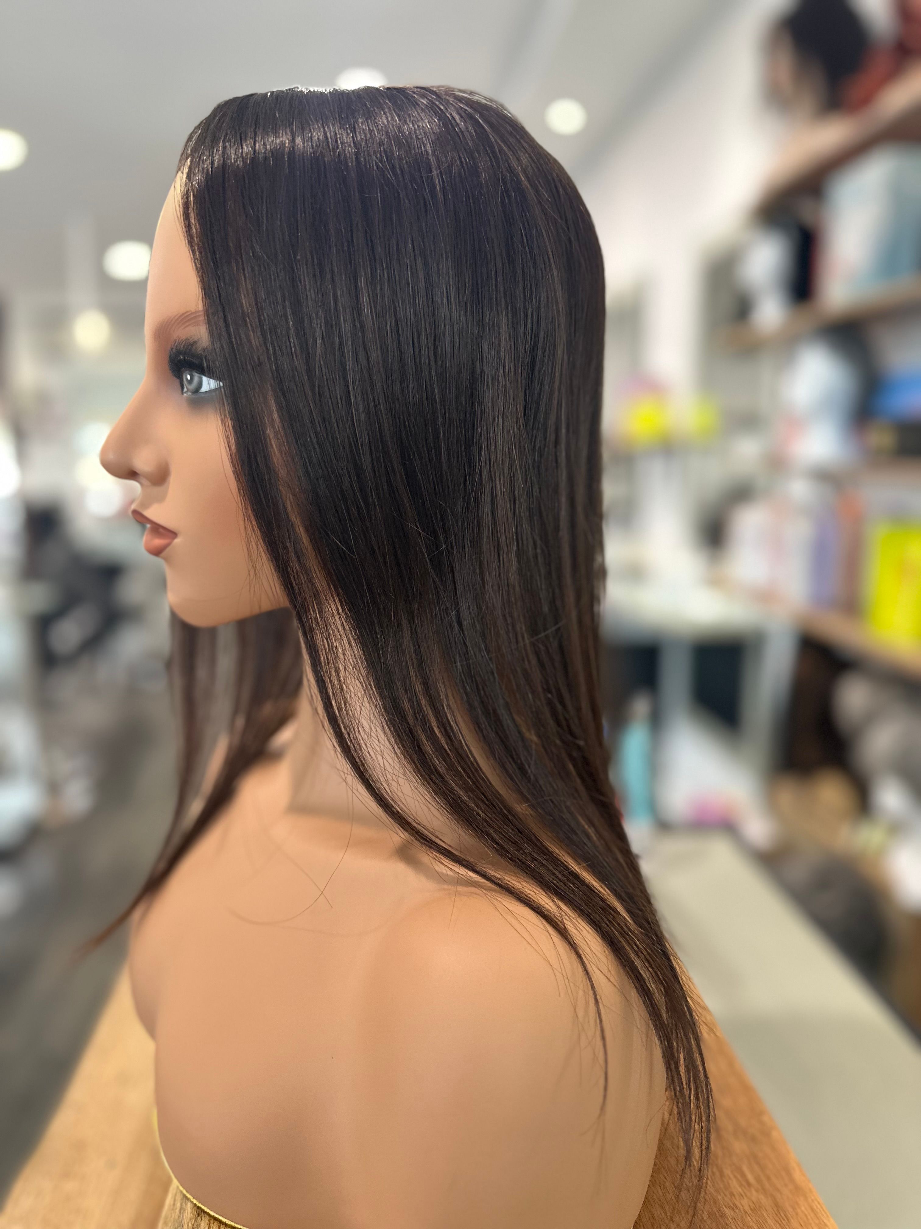 Hallie Light Human  Hair Topper