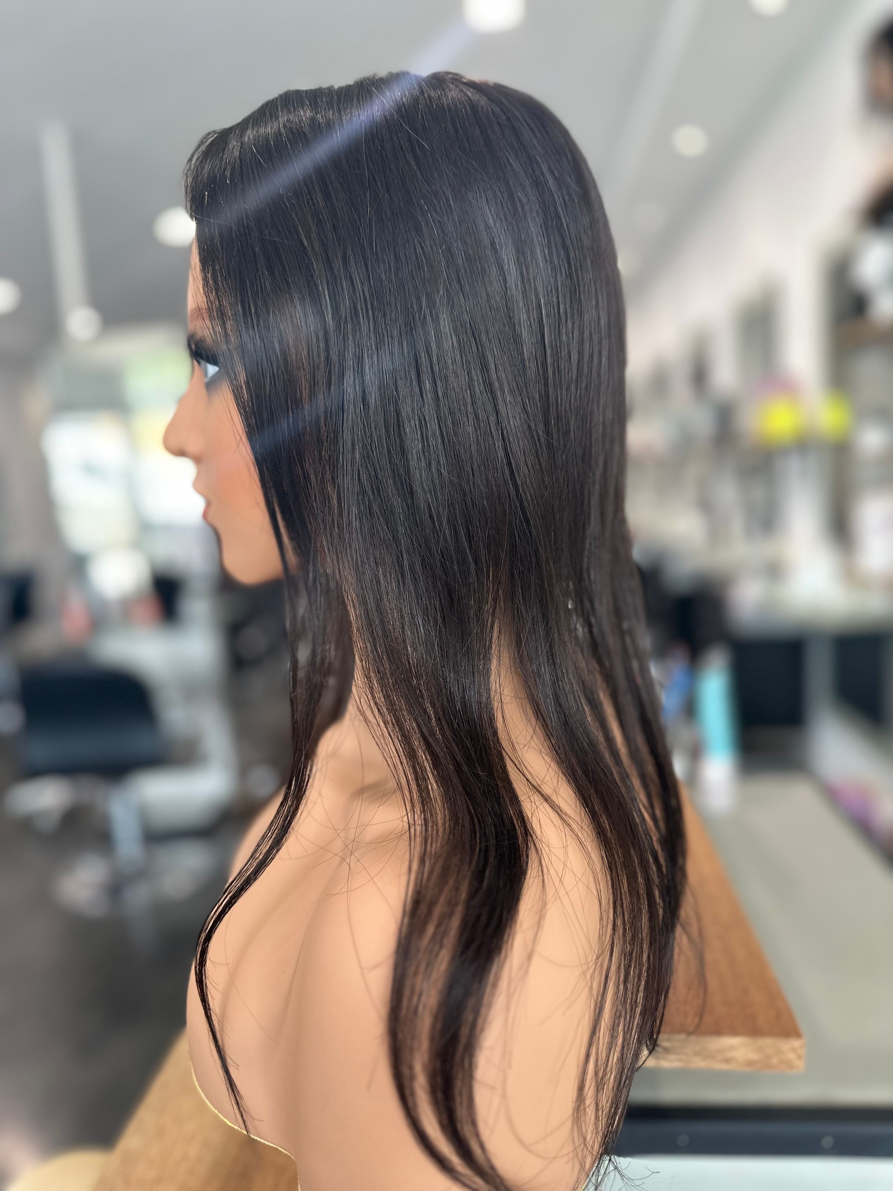 Natural Chestnut Black Light Hair Topper