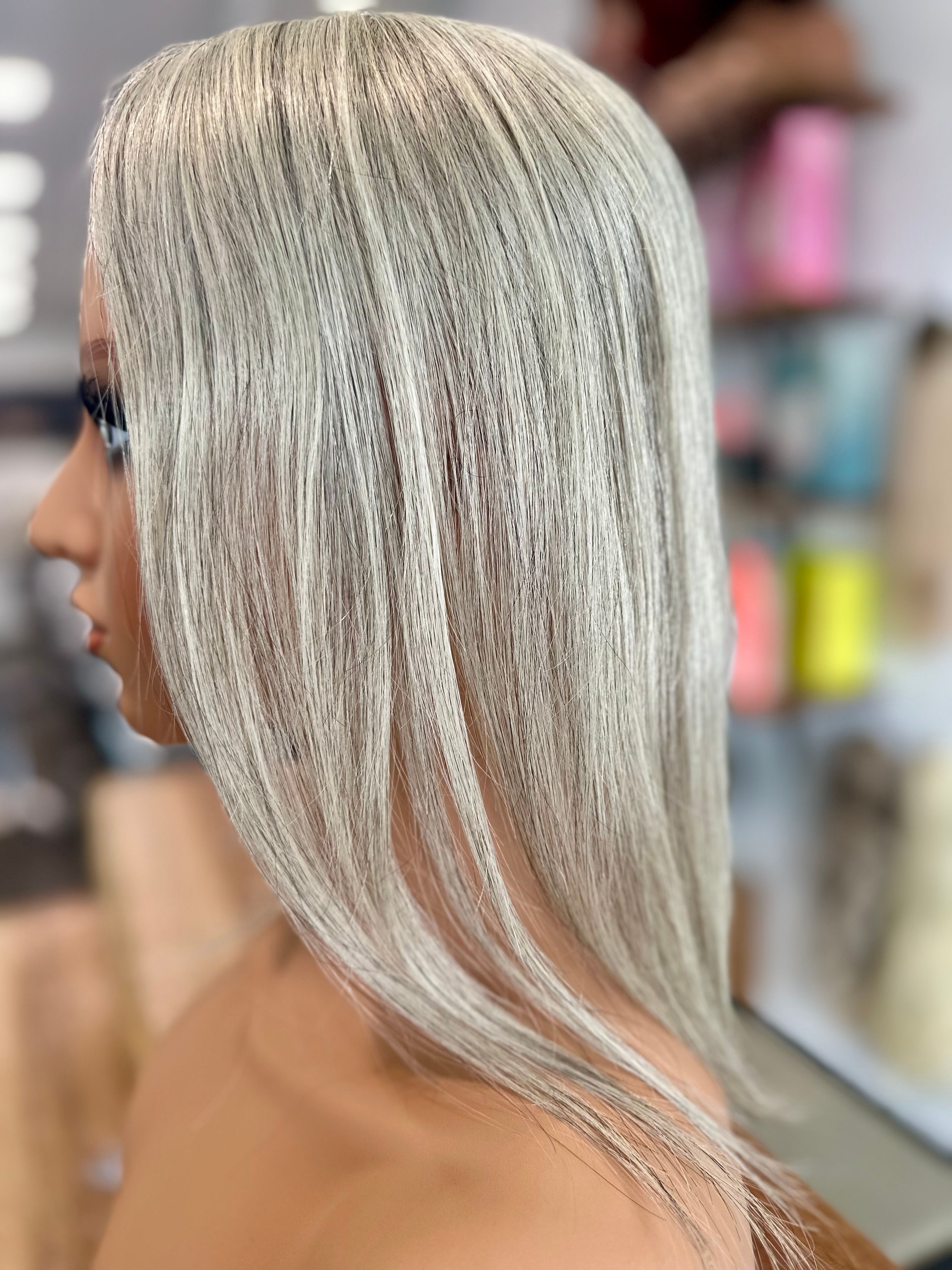 Ice salt n Pepper - Light Human Hairtopper