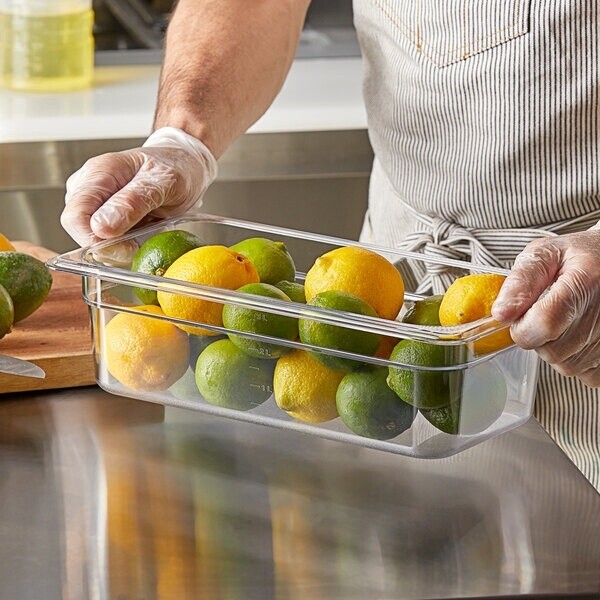 Clear Food Pan - 1/3 Size 4" Deep Poly