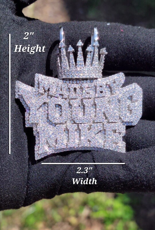 Custom Iced Out 3D 2 Layer Letter/Number Vvs1 Moissanite Pendant