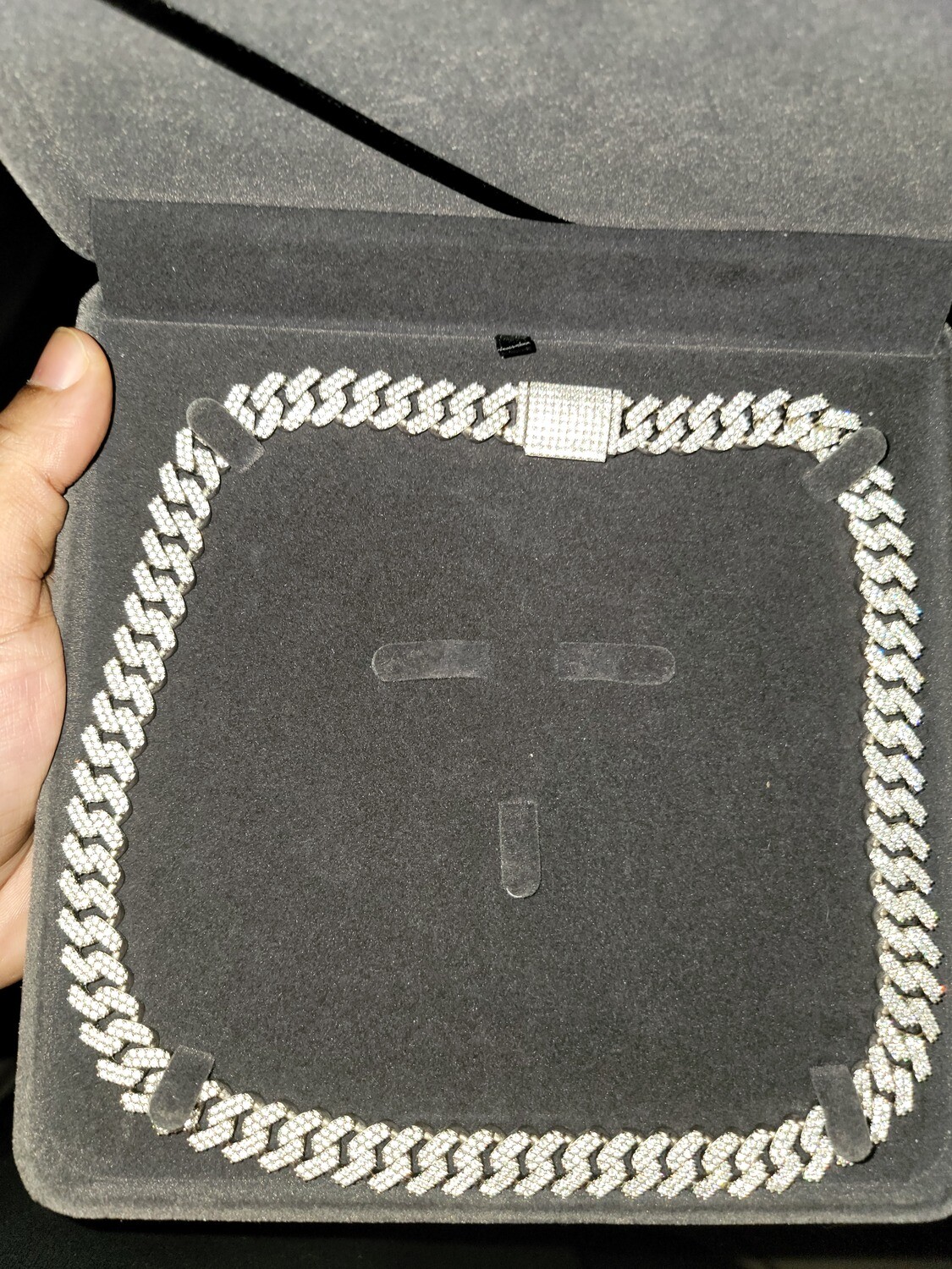 13mm Vvs1 Moissanite Iced Out Cuban Link