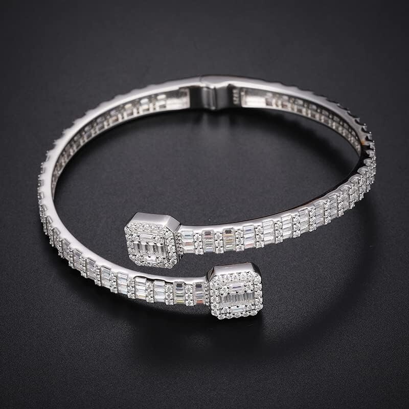 Rare Custom Vvs1 Moissanite Cuff Bracelet