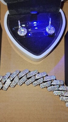 Vvs1 Moissanite Snow❄️ Earrings