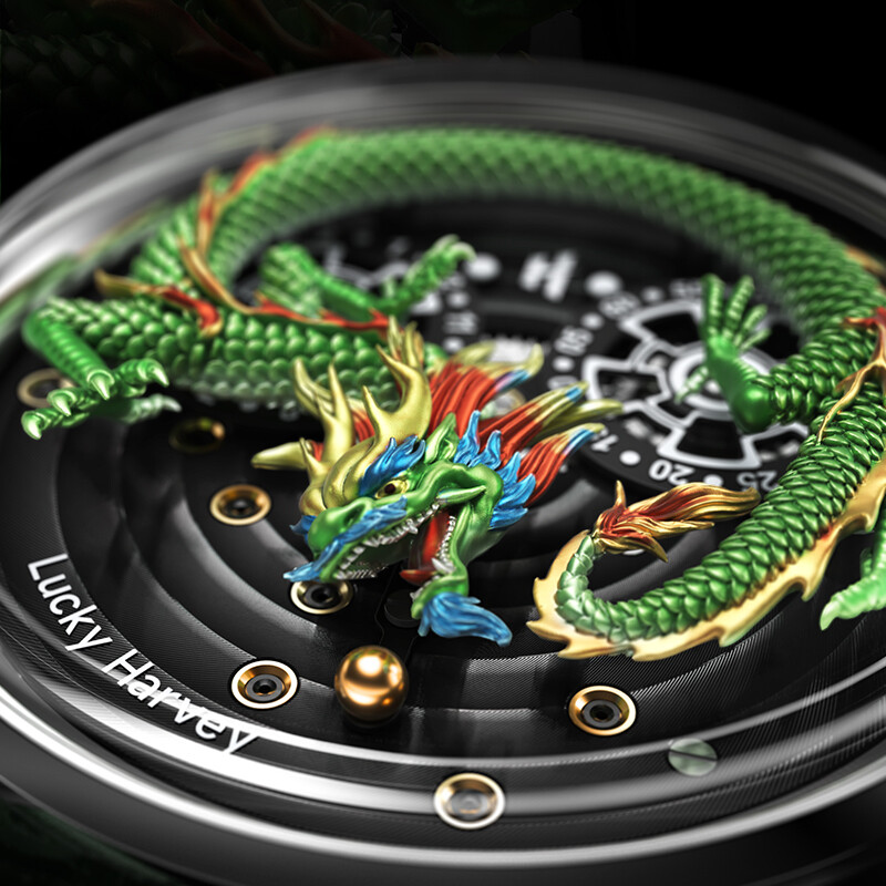Rare Lucky Harvey Green Dragon