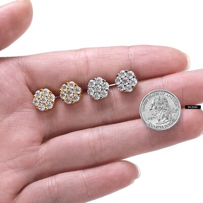 Vvs1 Moissanite (C) Stud Earrings