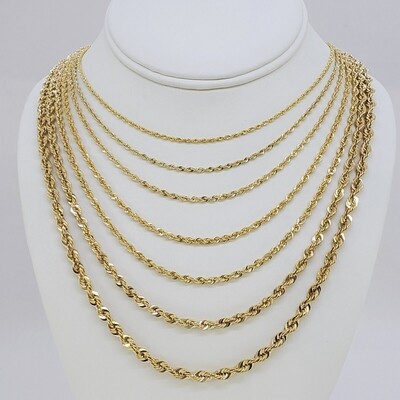 Diamond Cut Rope Chain (2.5mm)