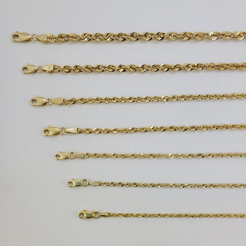 Diamond Cut Rope Chain (2mm)