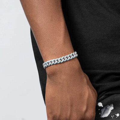 10mm Vvs1 Moissanite Iced Out Cuban Link