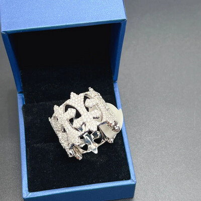 Vvs1 Moissanite Zeus Chrome Hearts Ring
