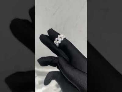 Vvs1 Moissanite Modern Cuban Link Ring