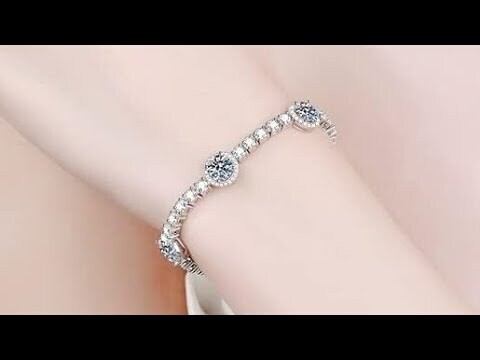 Custom Made Vvs1 Moissanite Tennis-Style Sin-Halo Bracelet