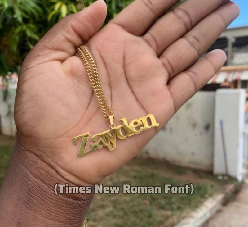 Flat Custom Name Pendant