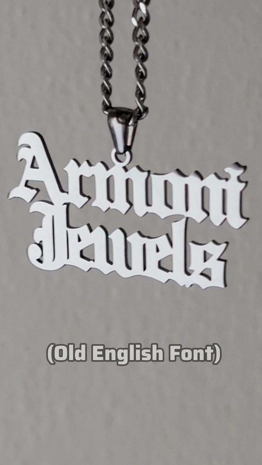 Flat Custom Name Pendant