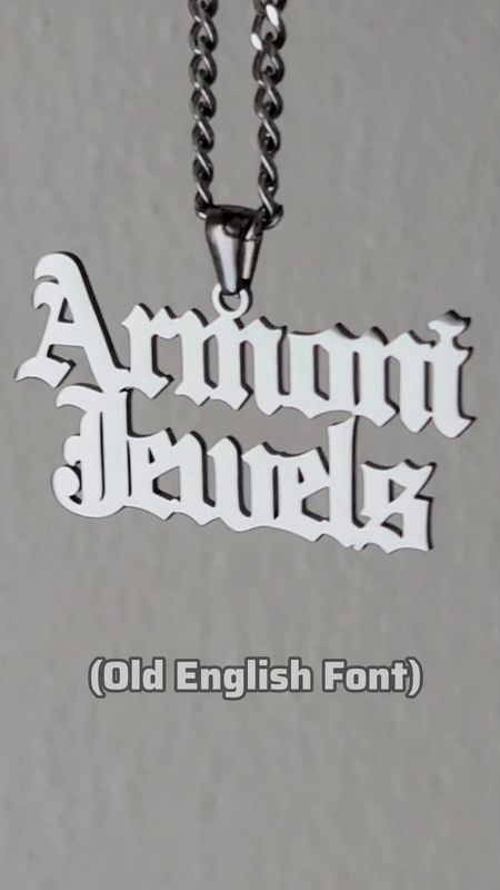 Flat Custom Name Pendant